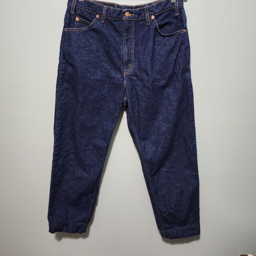 Vintage Levis 550 Mens 36x28 Hemmed Relaxed Fit Tapered Leg USA Made Cotton 90s
